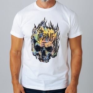 The OFFSPRING by Goodie Two Sleeves White Crew Tee Tshirt Colorful XL ADULT